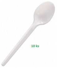 Lžíce bílá BIO (CPLA) 17cm, baleno po 10ks