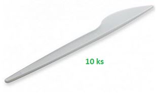 Nůž bílý (CPLA) 12,5cm, baleno po 10ks