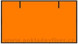 Etikety Contact 25x16 2řádkové oranžové