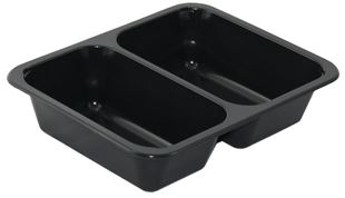 Plastová zatavovací miska 2D černá PP LITE 227x178x40 mm