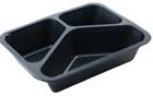 Plastová zatavovací miska 3D černá PP 227x178x40 mm