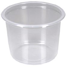 Plastová zatavovací miska PP na polévku 500 ml kulatá transparentní