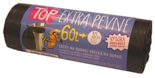 Sáček do koše LDPE TOP 60L černý (10ks/role)