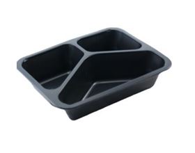 Miska zatavovací 3D černá PP 227x178x50 mm