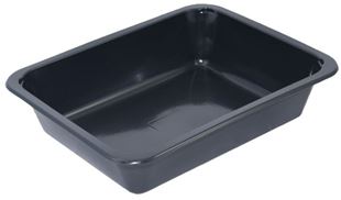 Plastová zatavovací miska 1D černá PP 227x178x50 mm