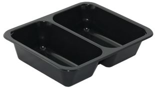 Miska zatavovací 2D černá 227x178x50 mm ST (50ks)