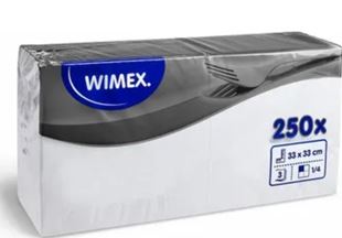 Ubrousky 2vrst. 33x33 - bílý (250ks)