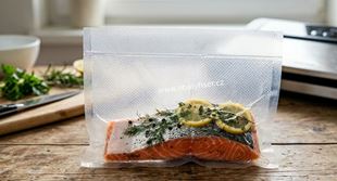 Vroubkovaný vakuový sáček 15x30cm, vhodný na Sous-vide