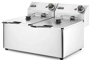 Fritéza Kitchen Line - 2x 8L, HENDI, Kitchen Line, 16L
