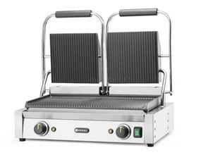 Kontaktní gril - double verze Celá vroubkovaná, HENDI, horní i spodní část vroubkovaná