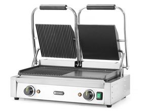Kontaktní gril - double verze, HENDI, půlka hladká, půlka vroubkovaná