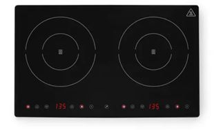 Dvojitý indukční vařič, HENDI, Kitchen Line, 230V/3500W, 608x405x(H)54mm